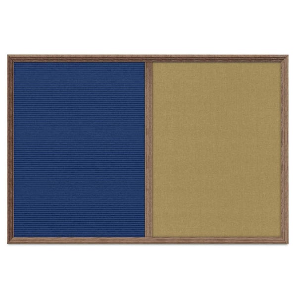 Enclosed Corkboard, 1 Door, 48"x36", 4" Fra, UV3423-BLACK-AMETHY